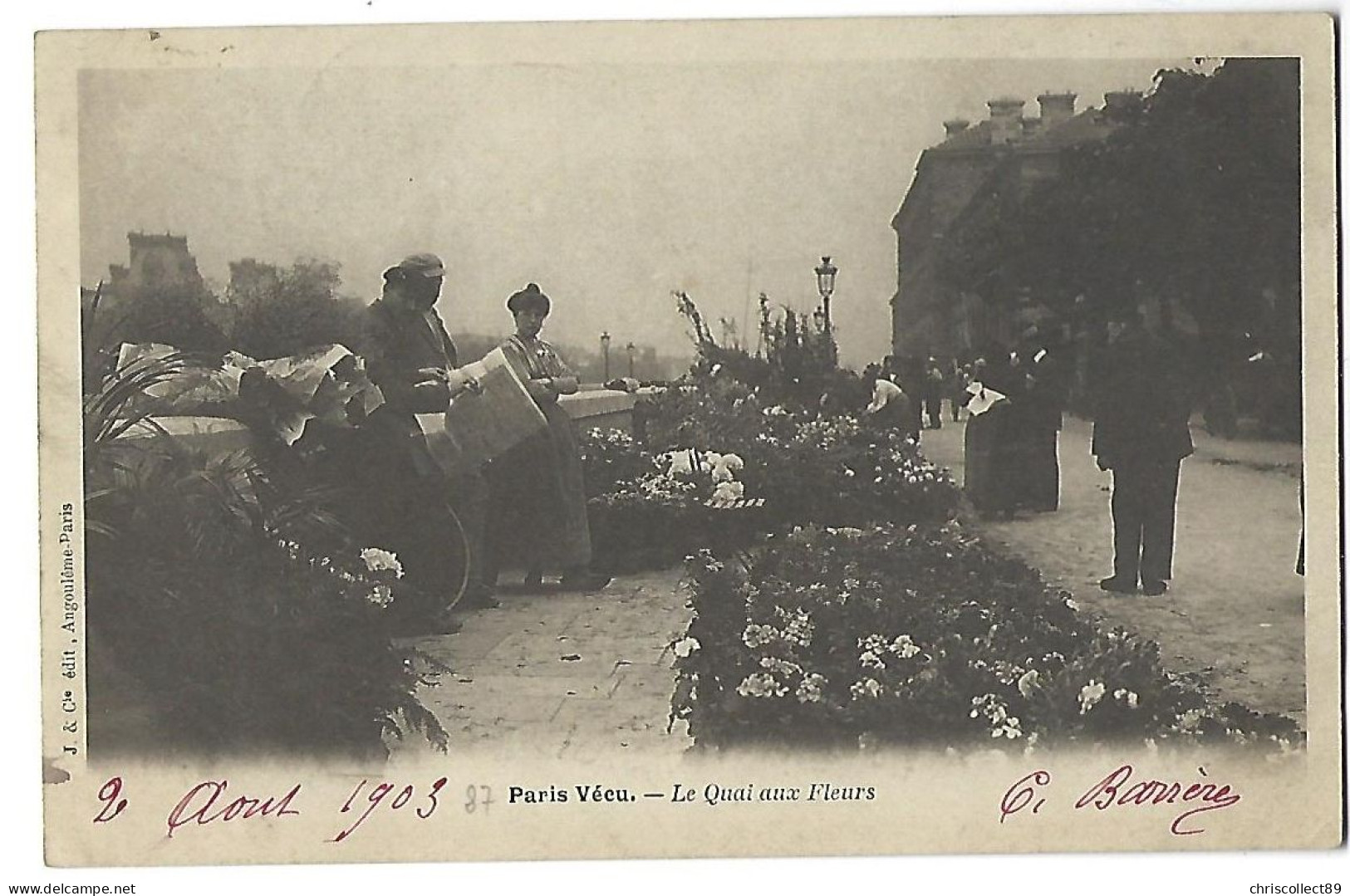 Carte Postale : Paris Vécu - Les Quais Aux Fleurs - Konvolute, Lots, Sammlungen