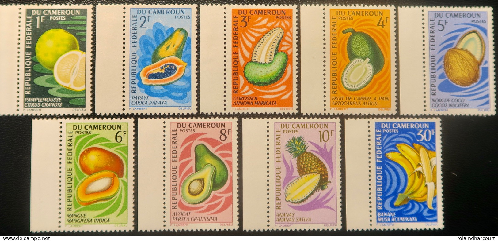 R2452/1830 - CAMEROUN - 1967 - FRUITS - SERIE COMPLETE - N°441 à 449 NEUFS** BdF - Camerun (1960-...)