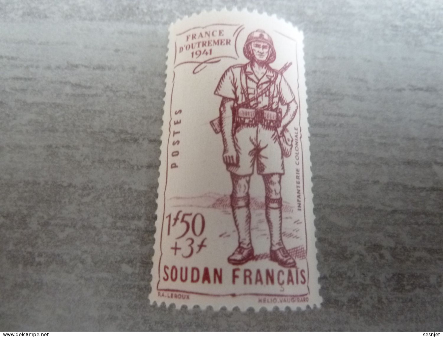 Soudan - Défense De L'Empire - Infanterie Coloniale - 1f.50+3f. - Yt 123 - Lilas - Neuf Sans Trace - Année 1941 - - Nuevos