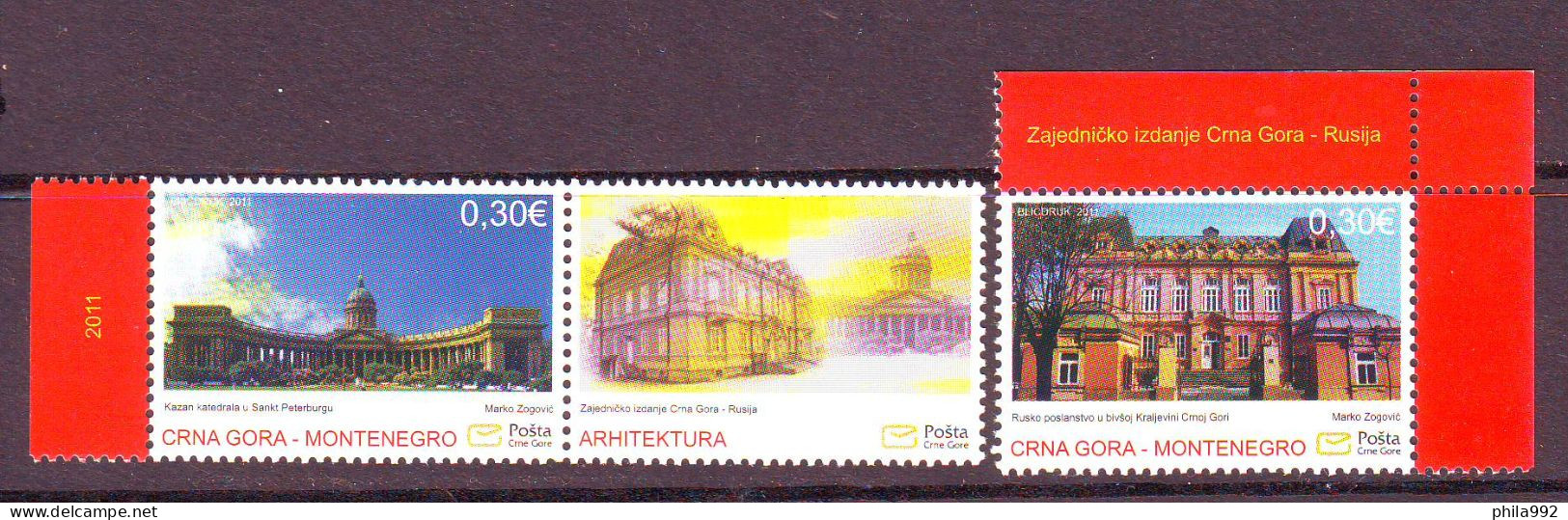 Montenegro 2011 MONTENEGRO-RUSIA  Mi.No. 274SL+275 SLS MNH - Montenegro