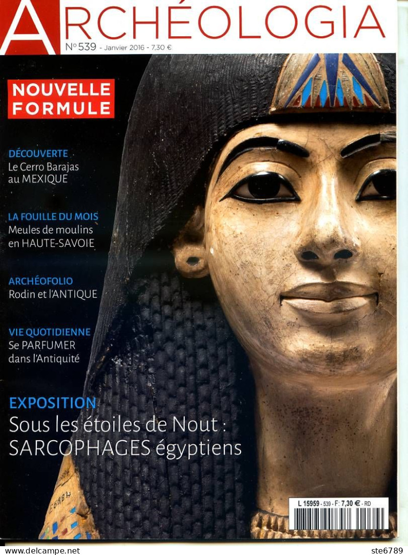 ARCHEOLOGIA N° 539 Mexique Cerro Barajas , Meules Moulins Haute Savoie , Rodin , Parfum Antiquité , Sarcophages Egyptien - Arqueología