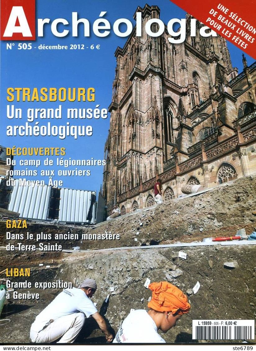 ARCHEOLOGIA N° 505 Archéologie Strasbourg Musée , Gaza , Liban - Archeology