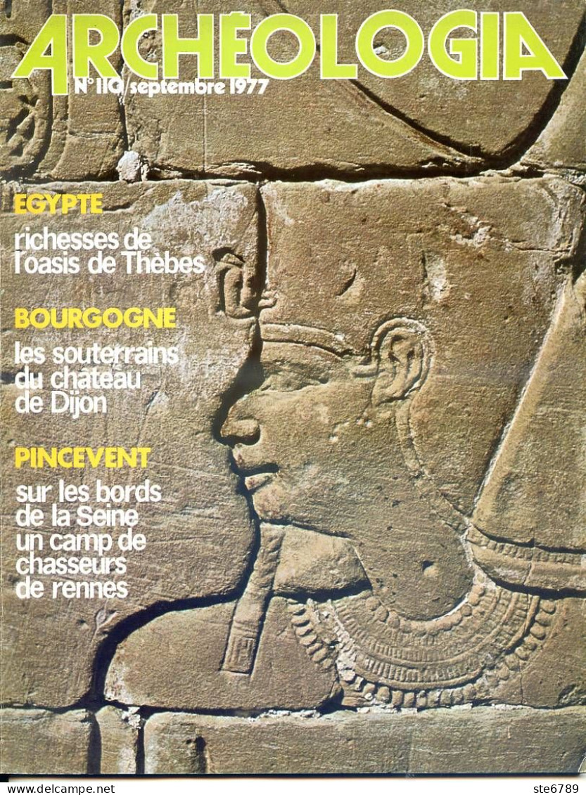 ARCHEOLOGIA N° 110 Egypte Oasis Thèbes , Bourgogne Chateau Dijon , Pincevent Chasseurs Rennes , Histoire Archéologie - Archäologie