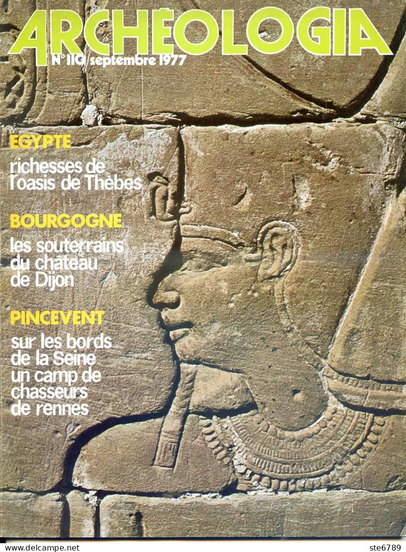 ARCHEOLOGIA N° 110 Egypte Oasis Thèbes , Bourgogne Chateau Dijon , Pincevent Chasseurs Rennes , Histoire Archéologie - Arqueología