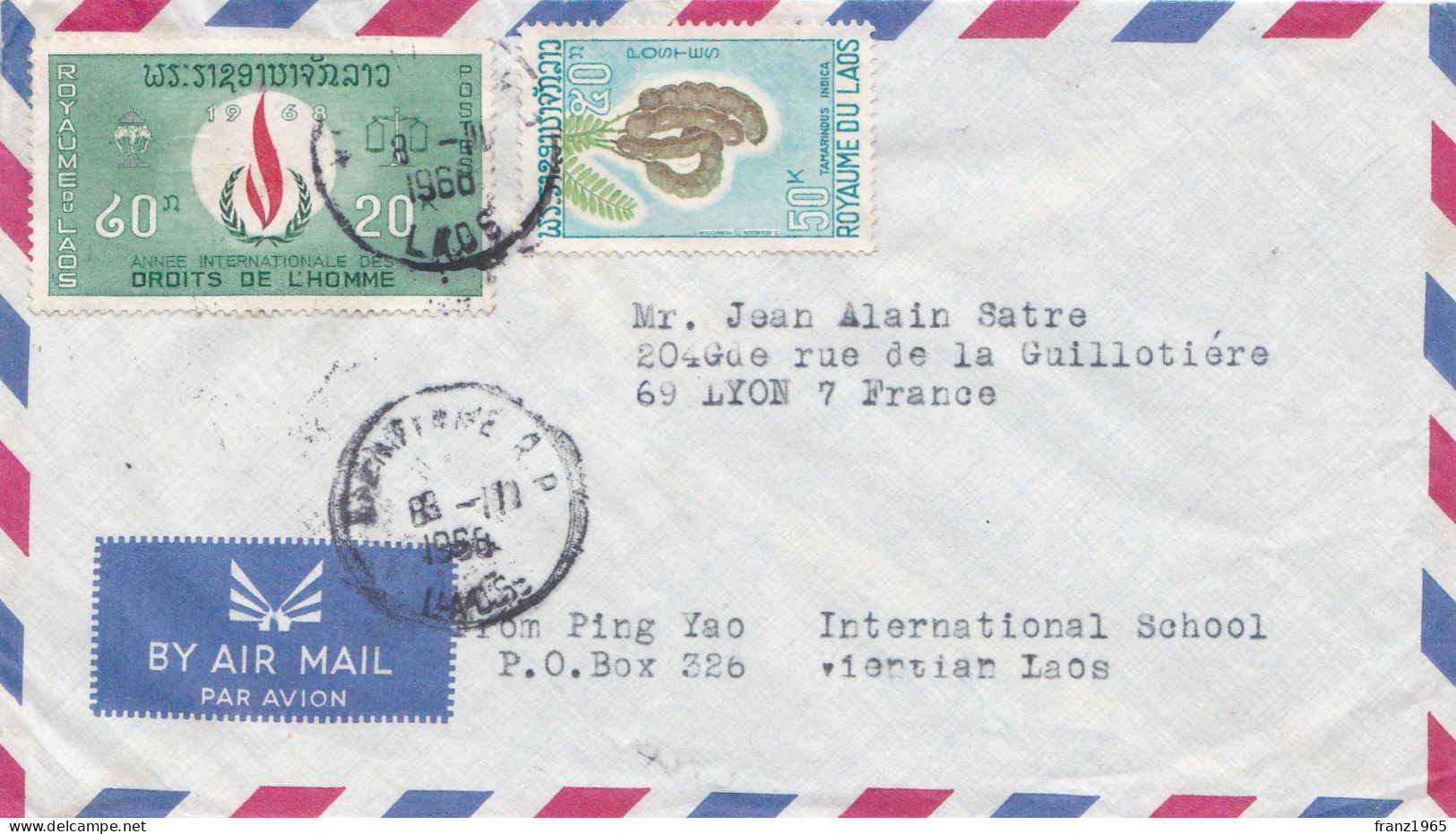 From Laos To France - 60's - Laos
