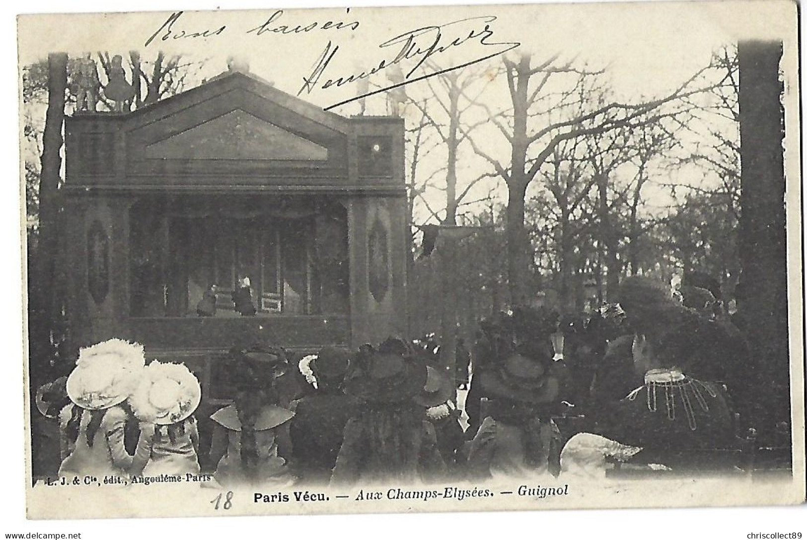 Carte Postale : Paris Vécu - Aux Champs Elysées - Guignol - Konvolute, Lots, Sammlungen