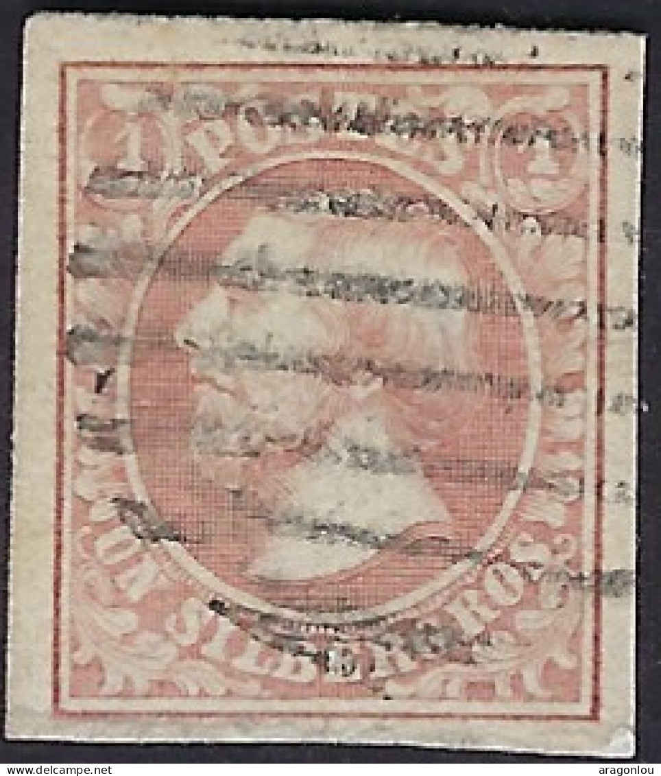 Luxembourg - Luxemburg - Timbre - Guillaume III   Cachets Barres   Certifié   Michel 2 - 1852 William III