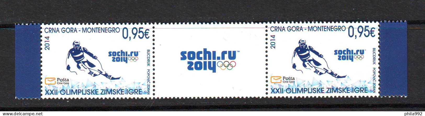 Montenegro 2014 Winter Olympic Games Sochi  Mi.No. 345 SLS MNH - Montenegro