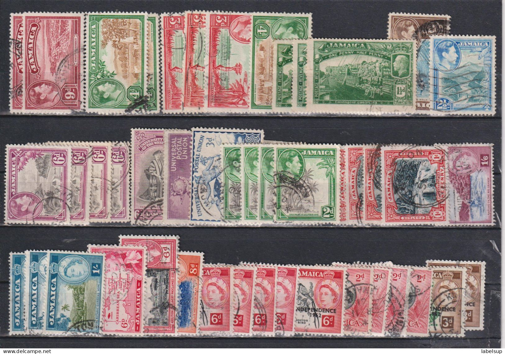 Lot De Vieux Timbres De La Jamaïque En Stock 2 Photos - Giamaica (...-1961)