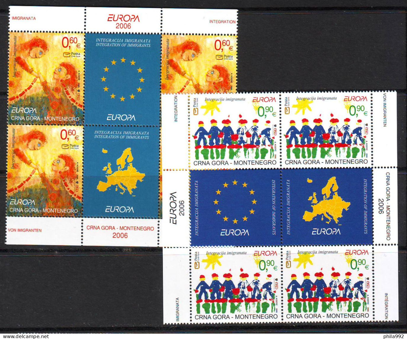 Montenegro 2006 EUROPA Integration  Mi.No. 125-26  2xSLS MNH - Montenegro