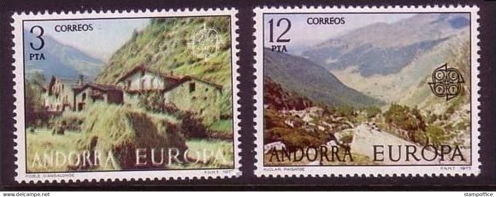 ANDORRA(SPAN.) MI-NR. 107-108 POSTFRISCH(MINT) EUROPA CEPT 1977 LANDSCHAFTEN - 1977