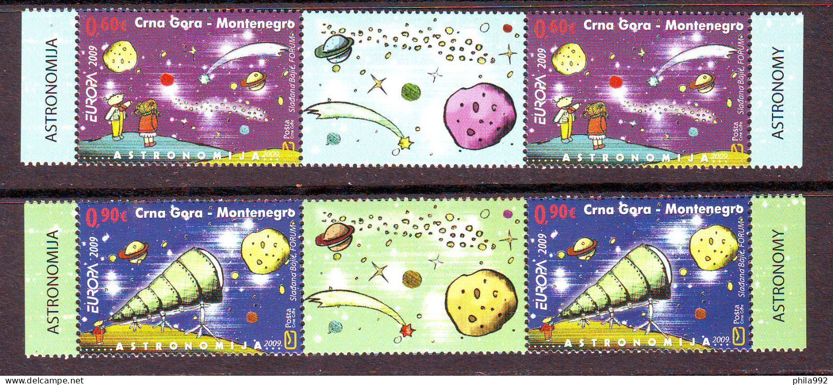 Montenegro 2009 EUROPA Astronomy  Mi.No.206-07  SLS MNH - Montenegro