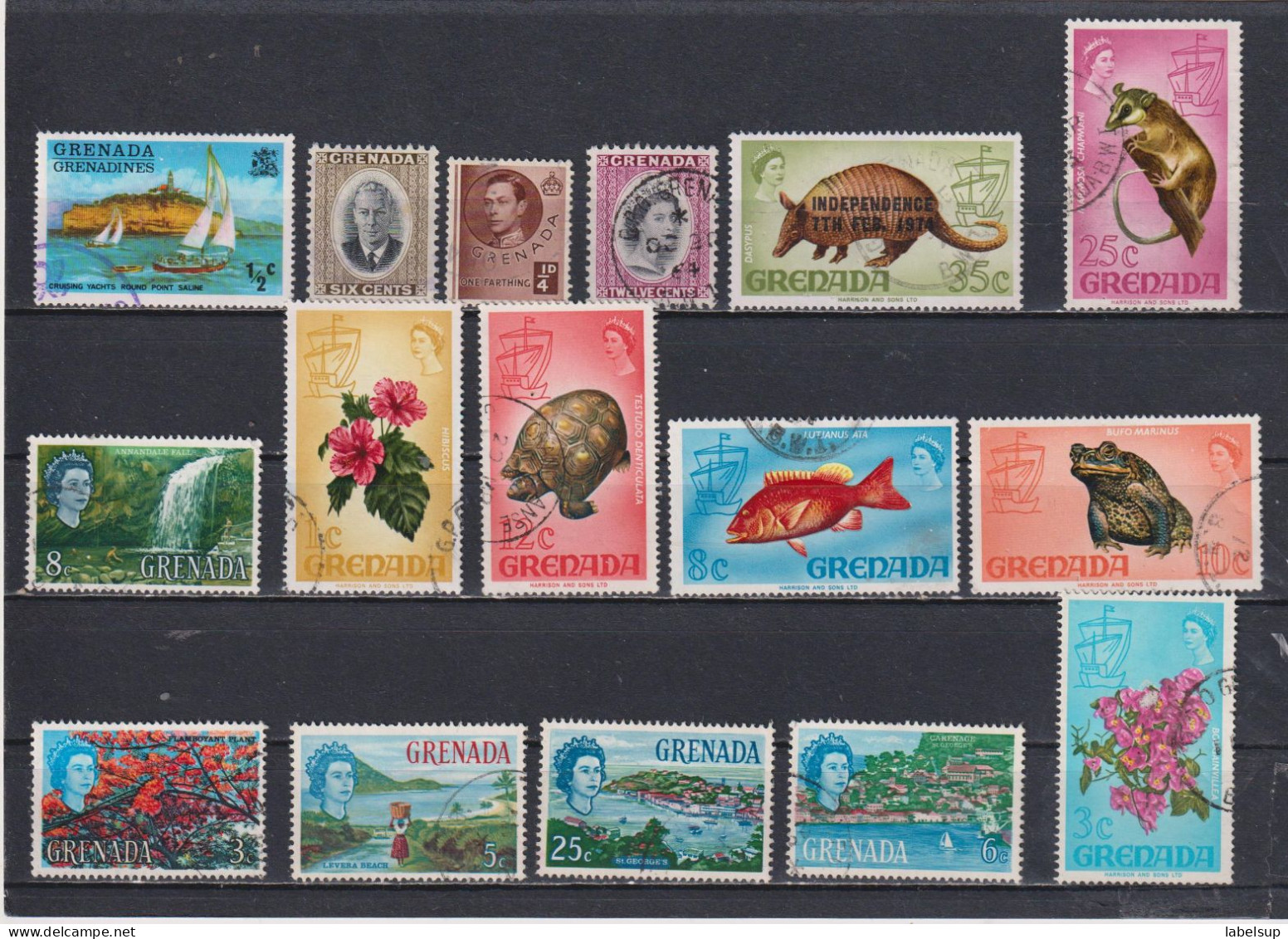 Collection / Lot De Vieux Timbres De La Grenade En Stock 5 Photos - Grenada (...-1974)