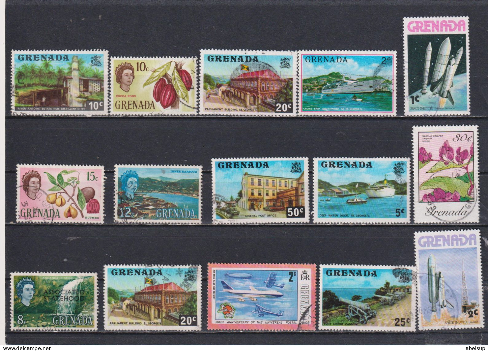 Collection / Lot De Vieux Timbres De La Grenade En Stock 5 Photos - Granada (...-1974)