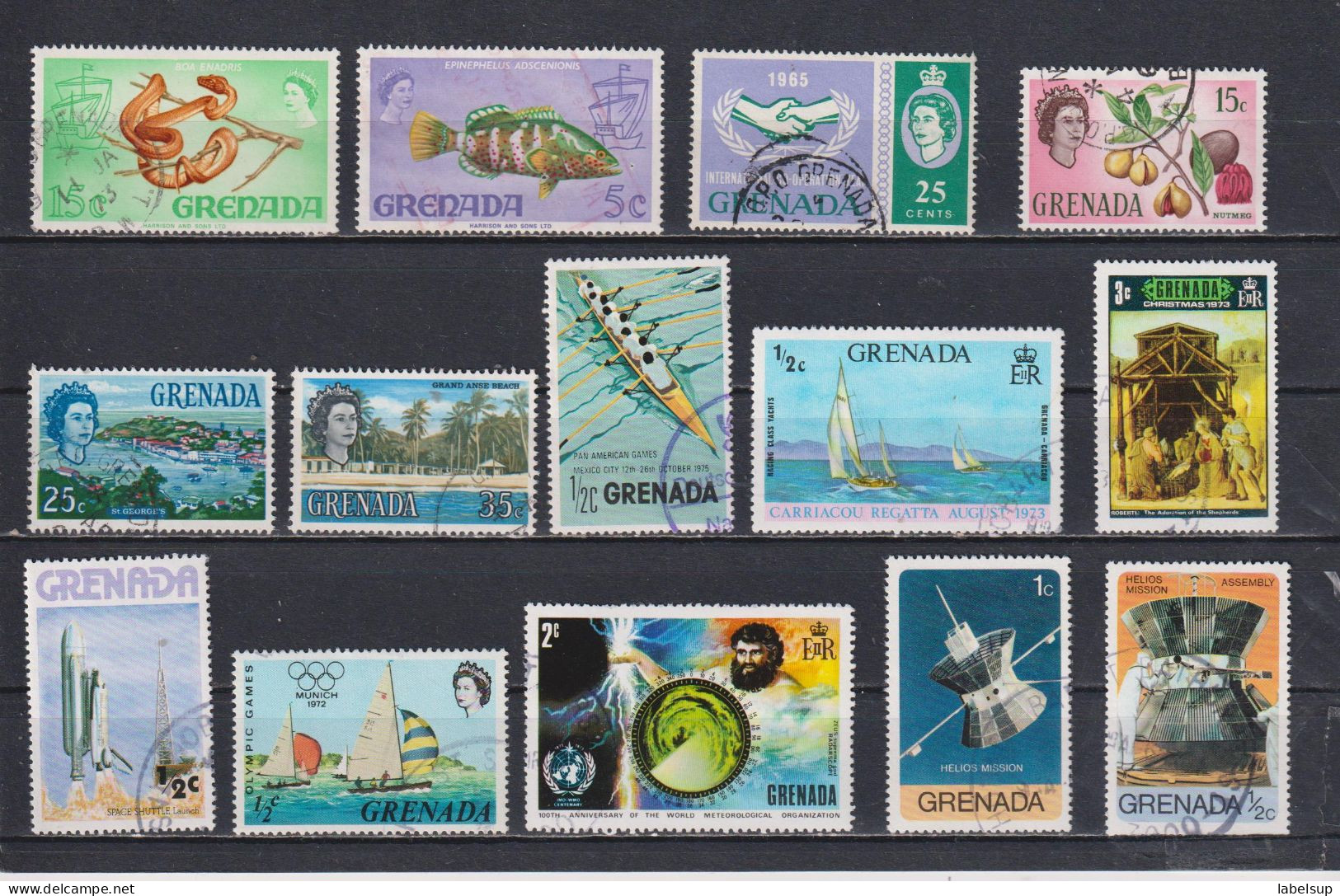 Collection / Lot De Vieux Timbres De La Grenade En Stock 5 Photos - Grenada (...-1974)