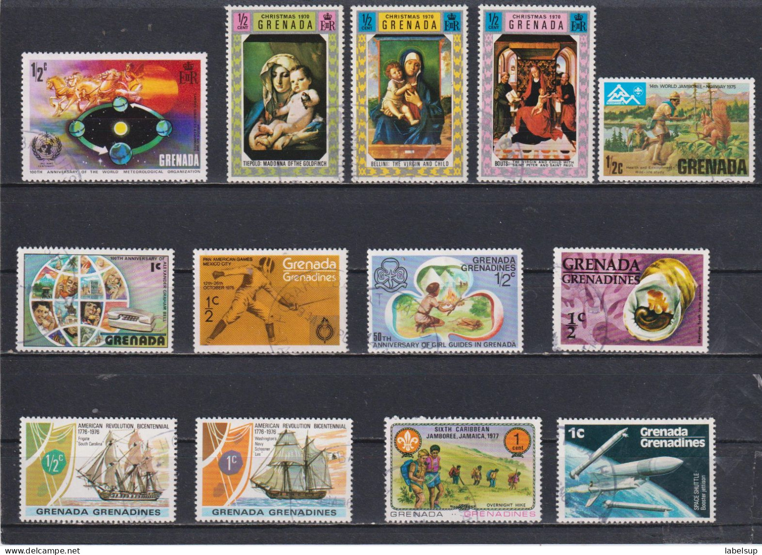 Collection / Lot De Vieux Timbres De La Grenade En Stock 5 Photos - Grenada (...-1974)