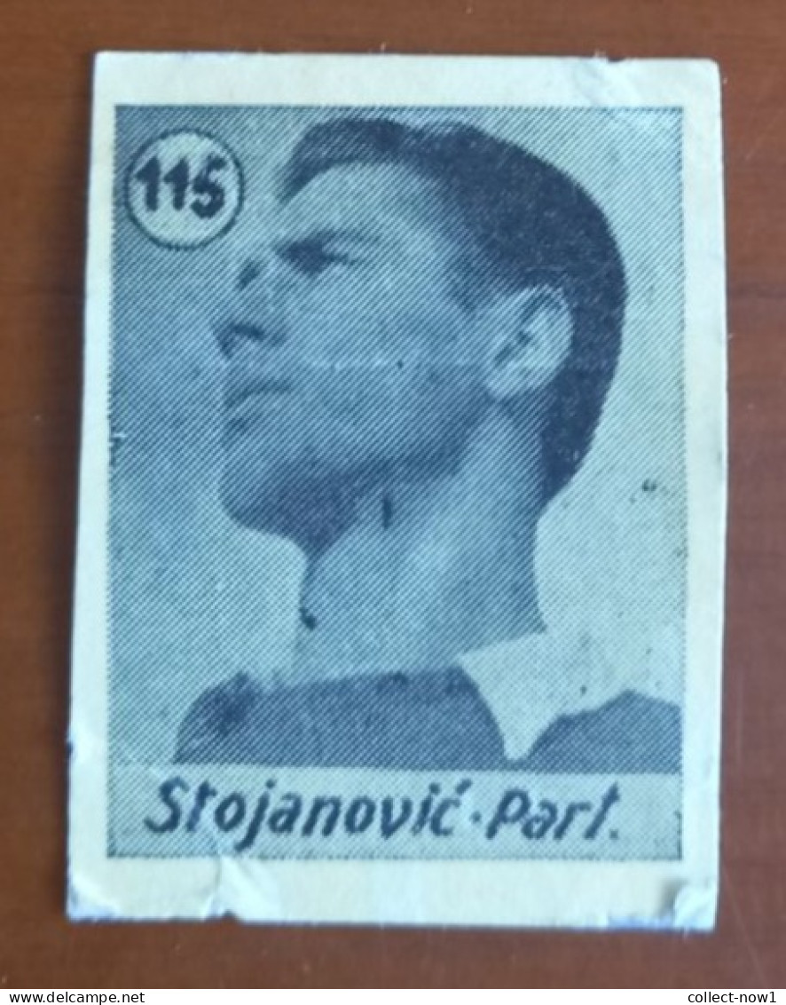 #12  Rare Football Card - STOJANOVIC FC Partizan Belgrade Yugoslavia - Sonstige & Ohne Zuordnung