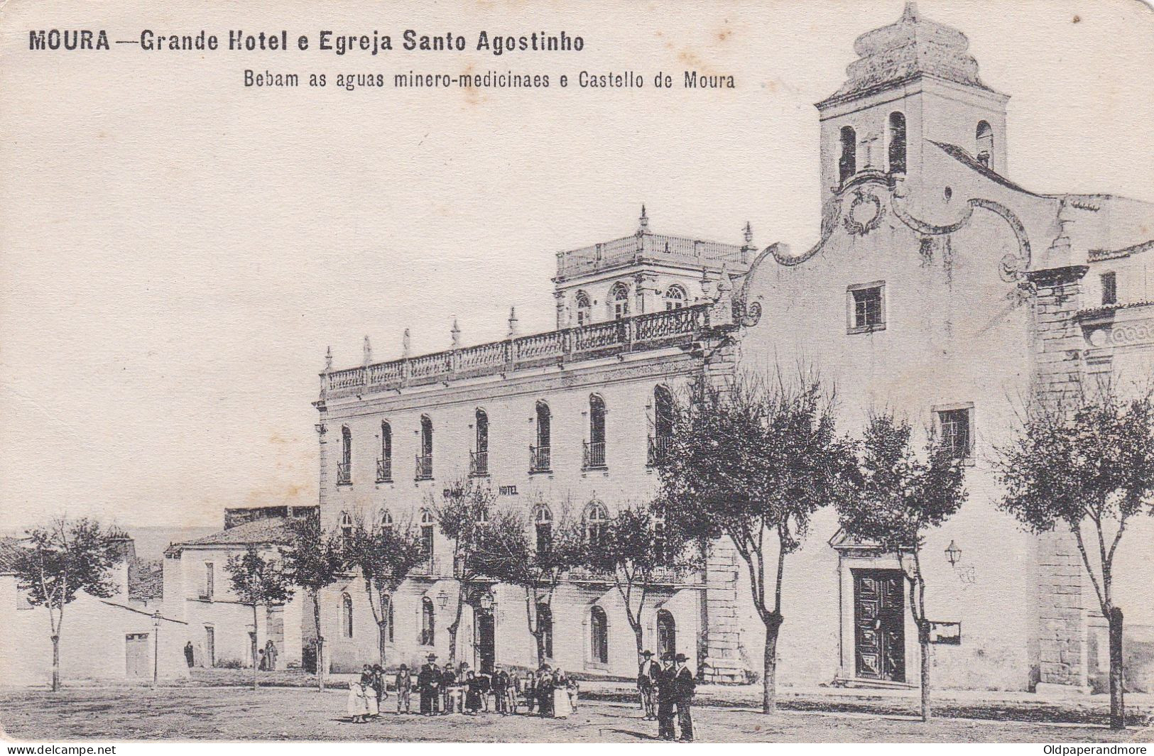 POSTCARD PORTUGAL - ALENTEJO - MOURA - GRANDE HOTEL E IGREJA DE SANTO AGOSTINHO - Beja
