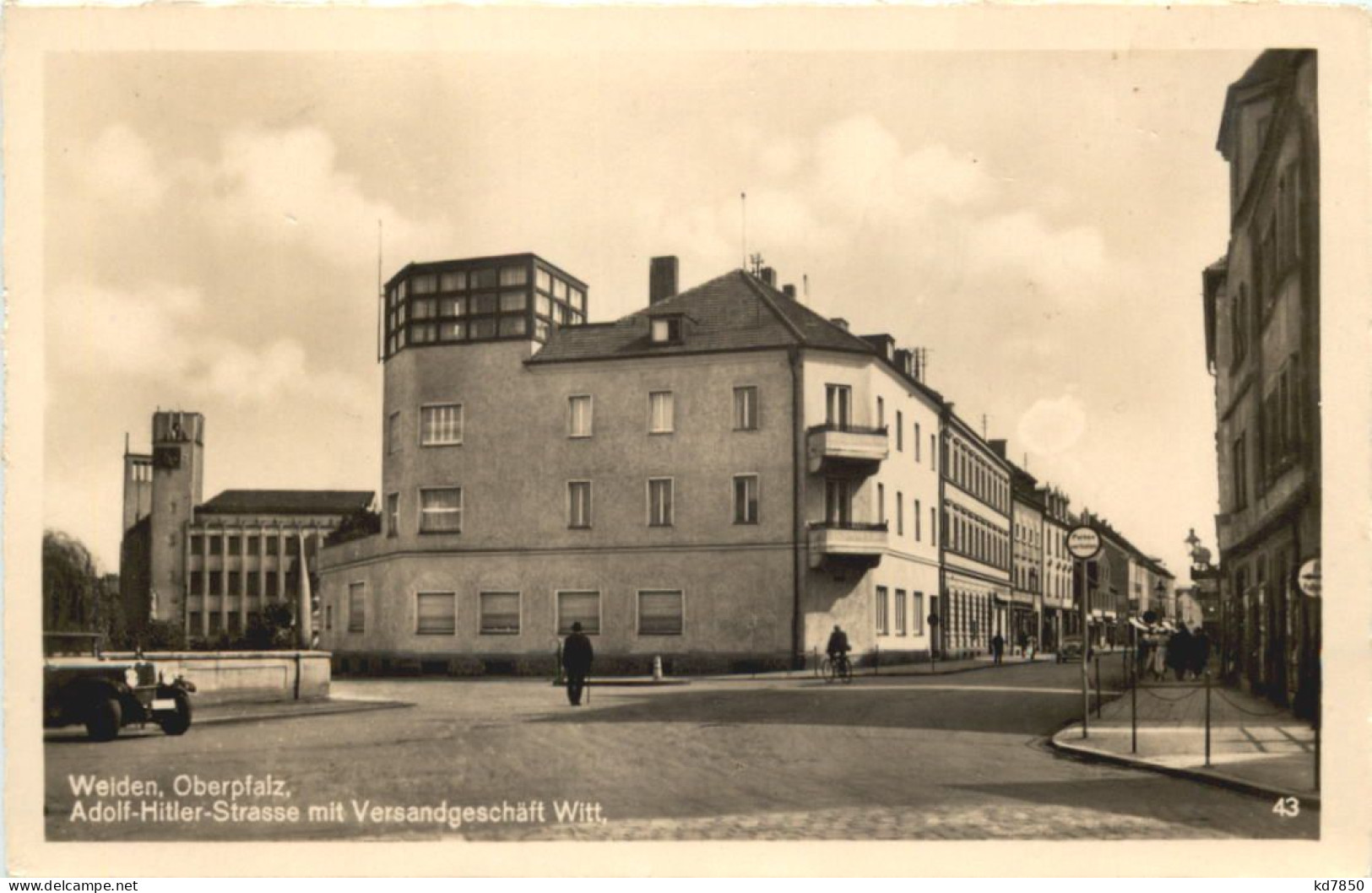 Weiden - Adolf Hitler Strasse Und Versandhaus Josef Witt - Weiden I. D. Oberpfalz