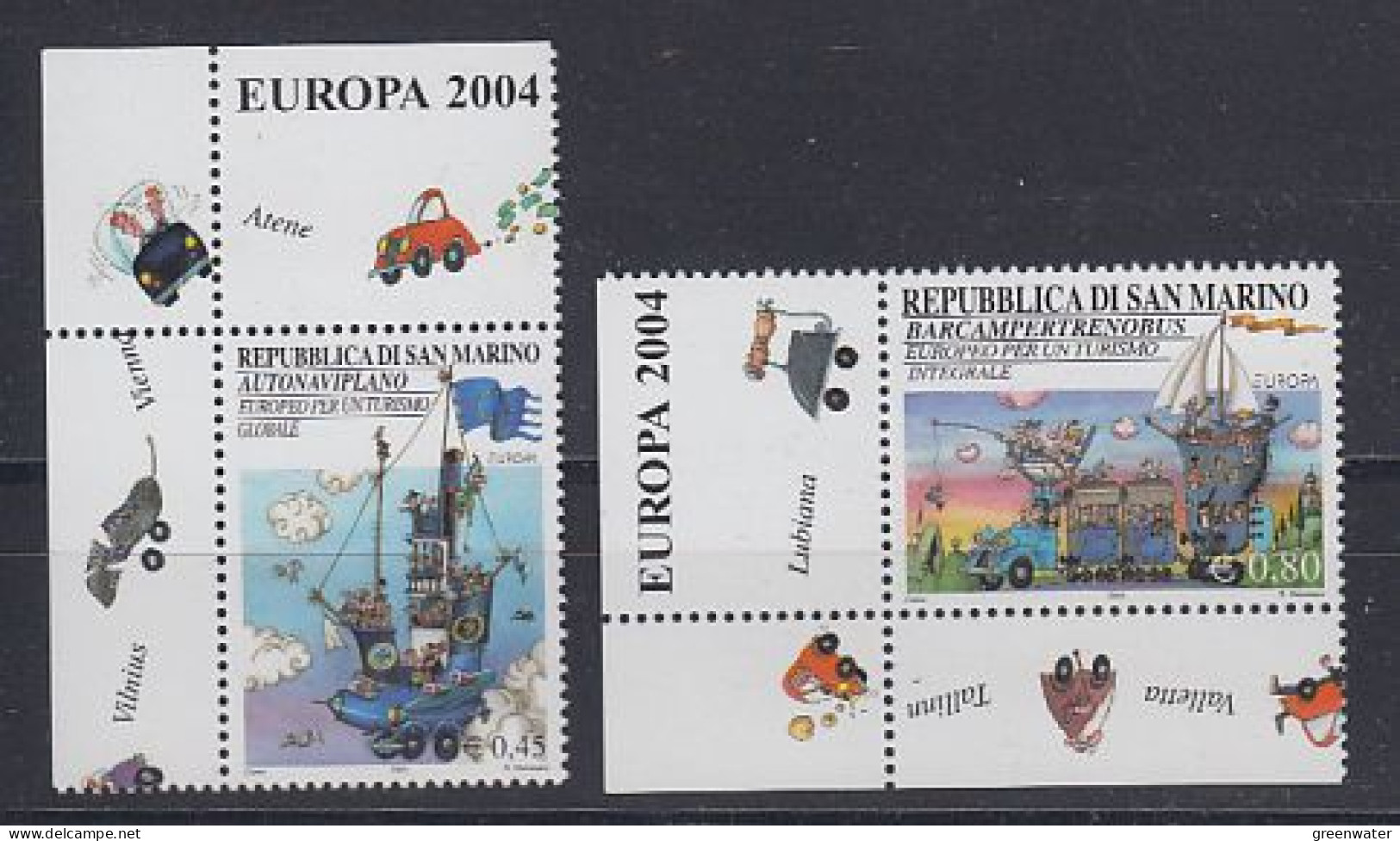 Europa Cept 2004 San Marino 2v (corners) ** Mnh (59406) - 2004