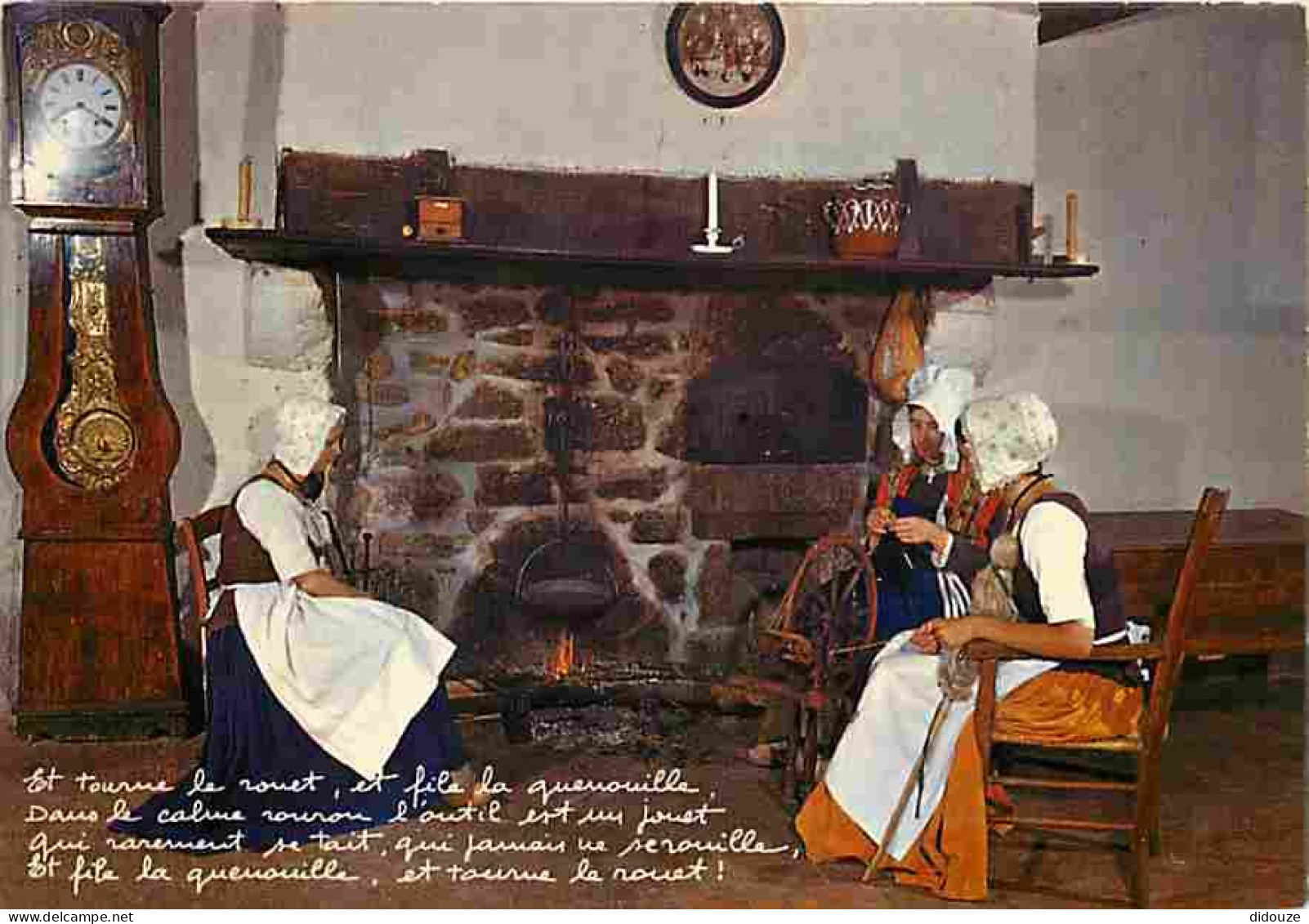 Folklore - Costumes - Morvan - Groupe Folklorique Les Galvachers Du Morvan - Intérieur - Horloge - Voir Scans Recto Vers - Costumi