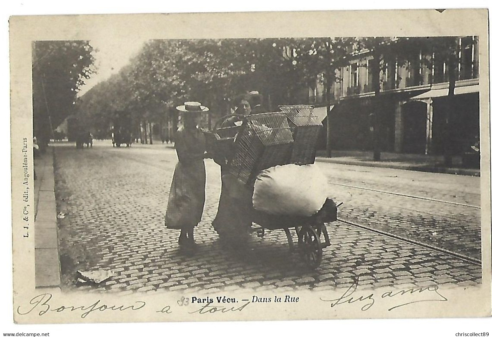 Carte Postale : Paris Vécu -  Dans La Rue - Loten, Series, Verzamelingen