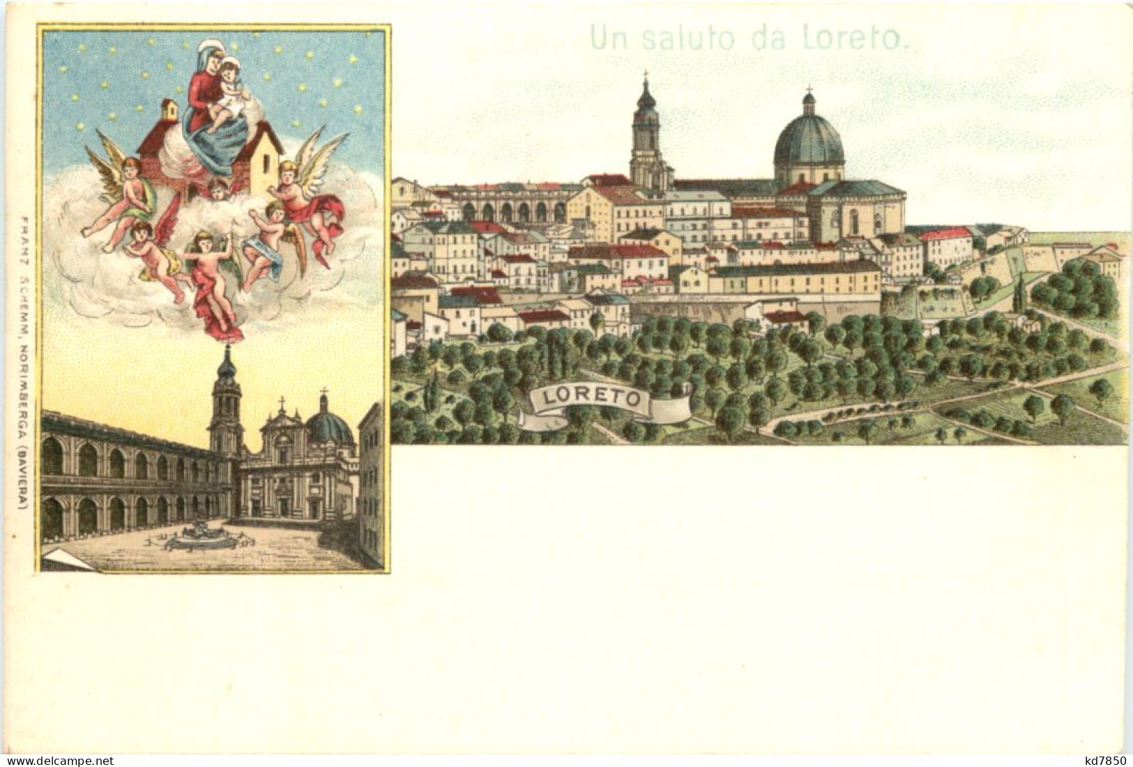 Un Saluto De Loreto - Litho - Otros & Sin Clasificación