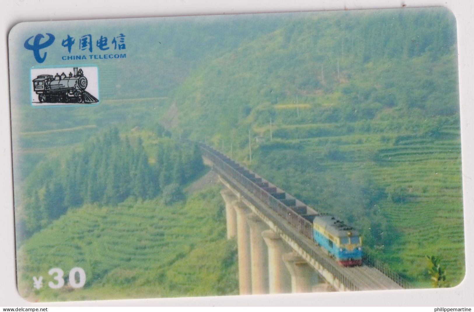 Télécarte China Telecom : Train - Eisenbahnen