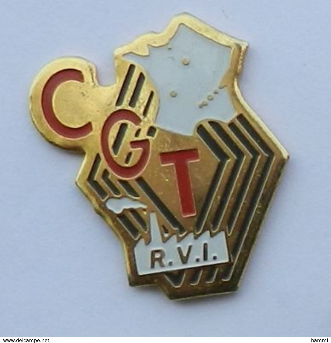 SY157 Pin's Syndicat CGT RENAULT RVI Carte De France Achat Immédiat - Renault