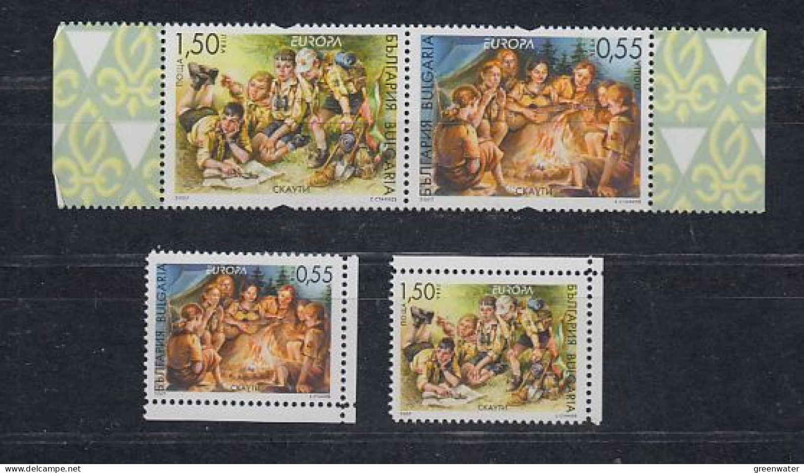 Europa Cept 2007 Bulgaria 2v + 2v From Booklet ** Mnh (59407) - 2007