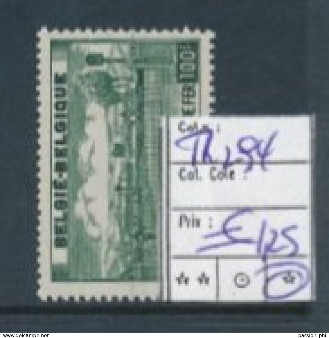 BELGIUM BELGIQUE COB TR294 LH - Mint