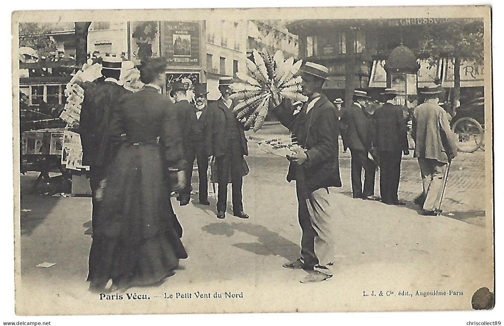 Carte Postale : Paris Vécu -  Le Petit Vent Du Nord - Lots, Séries, Collections