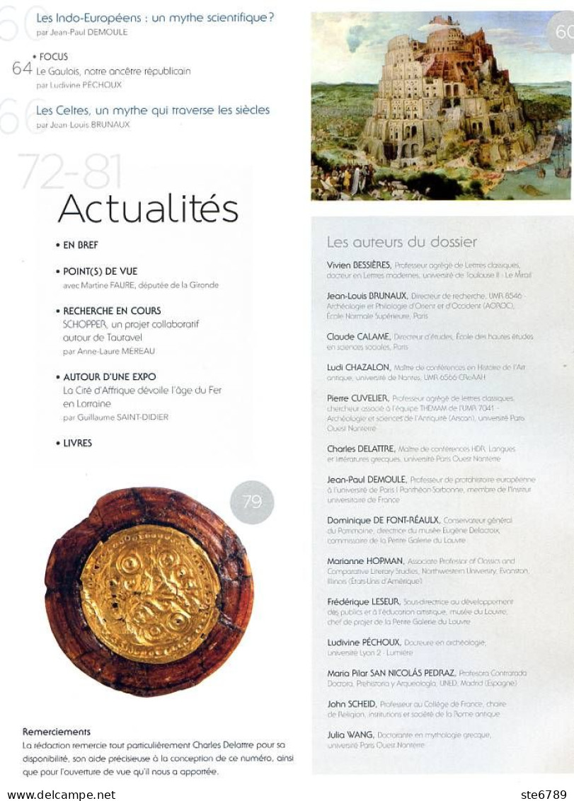 Dossiers D'Archéologie N° 372 Dossier Les Mythes Fondateurs , Exposition Au Louvre , - Arqueología