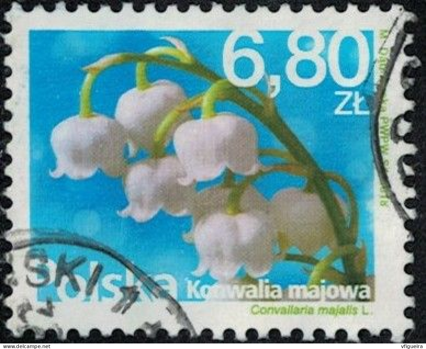 Pologne 2018 Oblitéré Used Plante à Fleurs Convallaria Majalis Muguet De Mai Y&T PL 4593 SU - Oblitérés