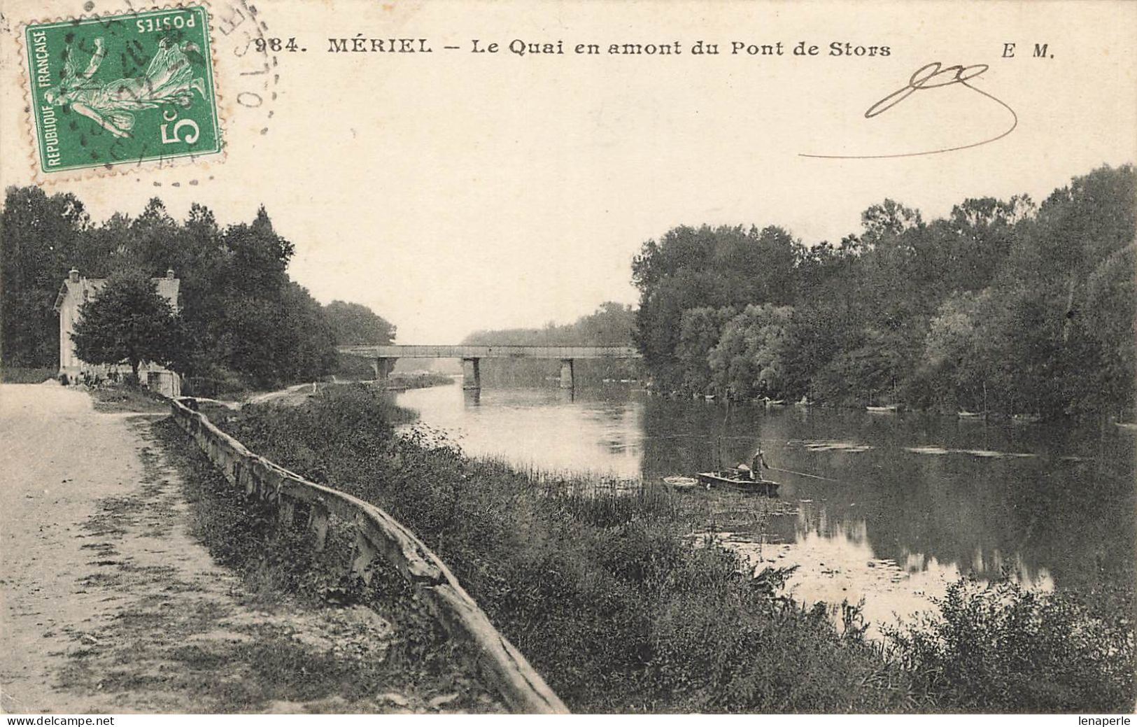 D5075  Mériel Le Quai En Amont Du Pont De Stors - Meriel