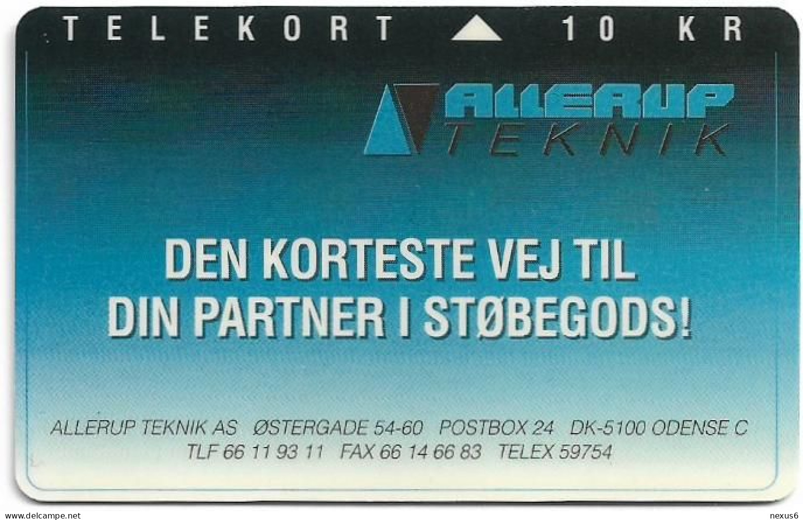 Denmark - Fyns - Allerup Technic - TDFP007 - 12.1992, 1.500ex, 10kr, Used - Danimarca