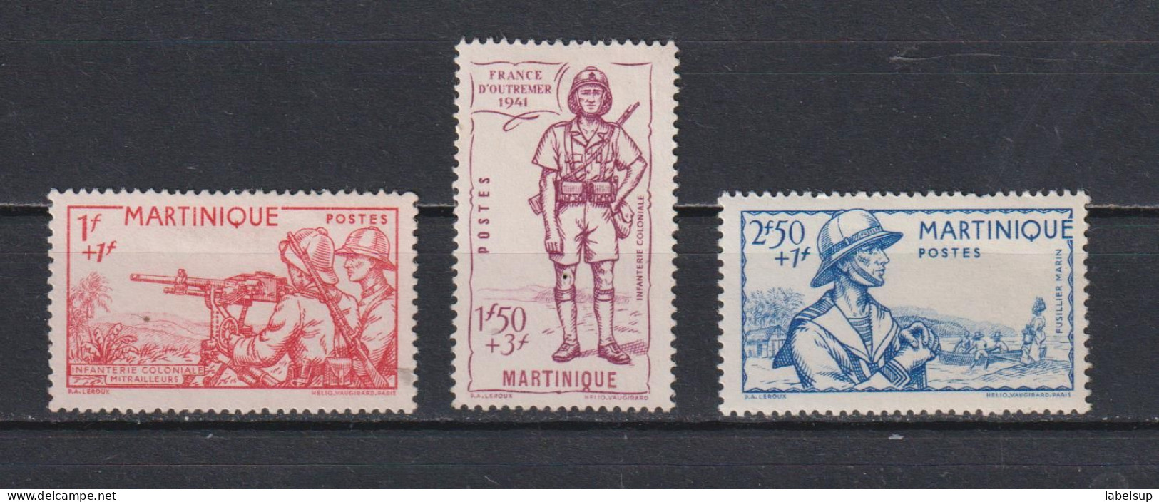 Timbres Neufs* De La Martinique Défense De L'Empire De 1941 MH - Ungebraucht
