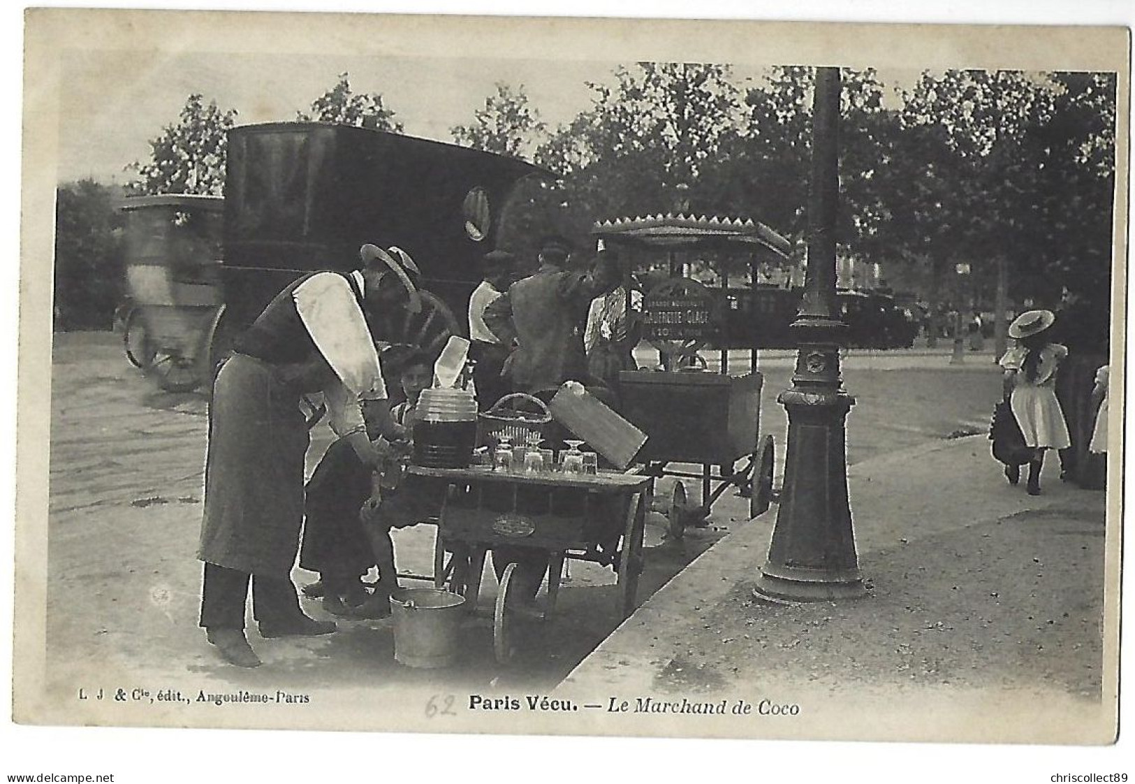 Carte Postale : Paris Vécu -  Le Marchant De Coco - Lots, Séries, Collections