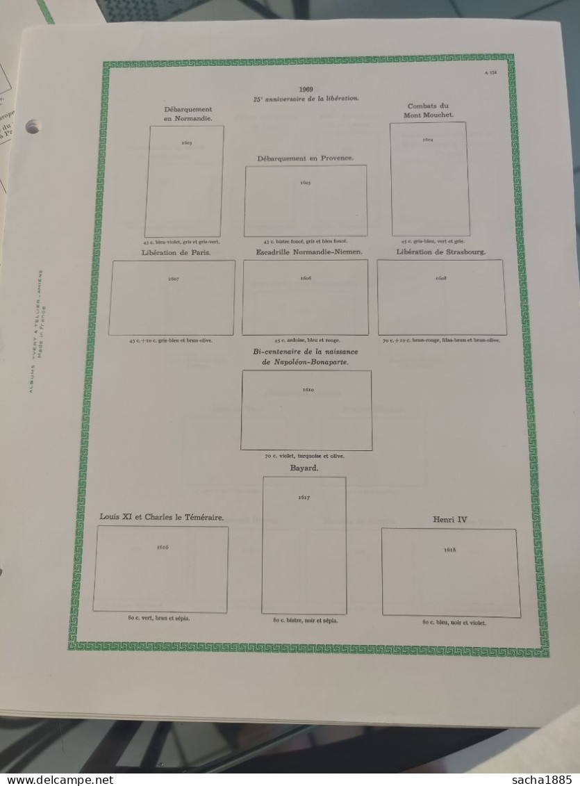 Feuilles FRANCE Pour FUTURA Neuves De 1969 à 1978 Complètes (124 à 160) - Vierges