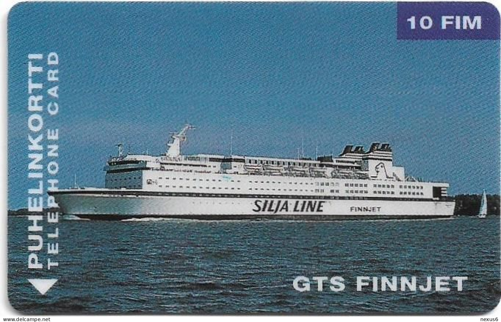 Finland - Turku (Magnetic) - D94E - Silja Line Finnjet 3 - Cn. 5010, Exp.12.1996, 10Mk, 7.000ex, Used - Finlandia