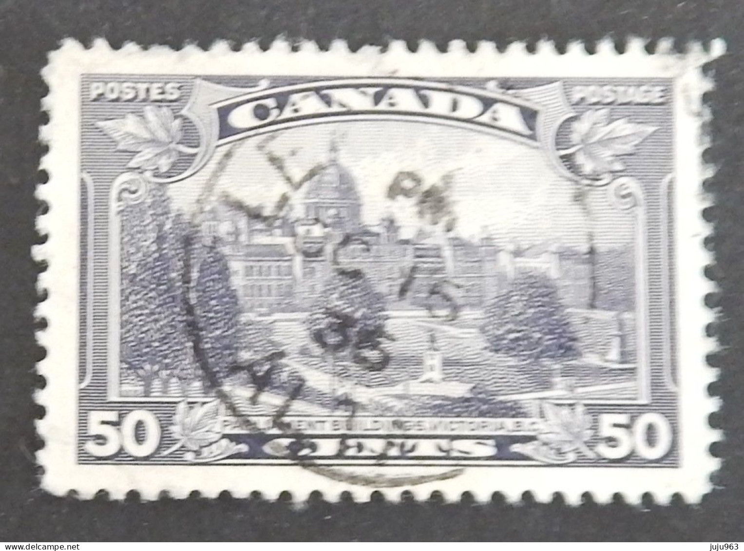 CANADA YT 188 OBLITÉRÉ "LE PARLEMENT A VICTORIA" ANNÉE 1935 - Usados