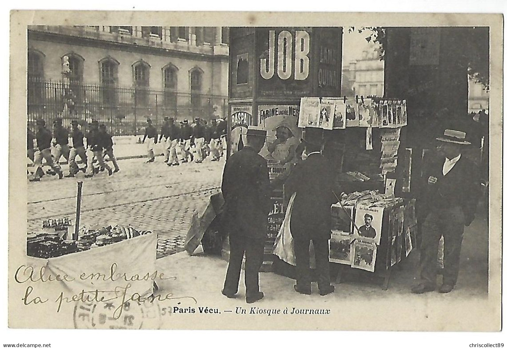 Carte Postale : Paris Vécu -  Le Kiosque à Journaux - Loten, Series, Verzamelingen