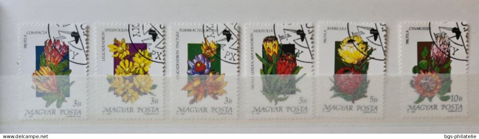 Collection de timbres sur le thème des Fleurs.