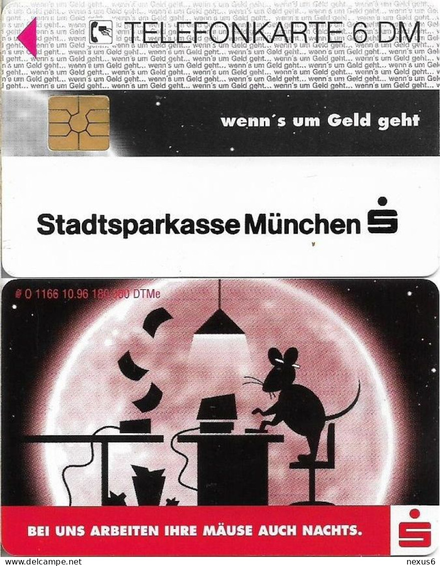 Germany - Sparkasse Mouse (Overprint Variant ''Stadtsparkasse München 1'') - O 1166 - 10.1996, 6DM, Used - O-Series: Kundenserie Vom Sammlerservice Ausgeschlossen