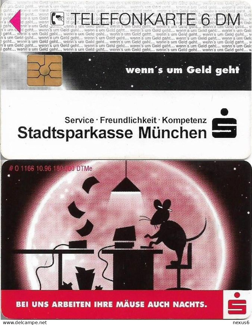 Germany - Sparkasse Mouse (Overprint Variant ''Stadtsparkasse München 2'') - O 1166 - 10.1996, 6DM, Used - O-Series: Kundenserie Vom Sammlerservice Ausgeschlossen