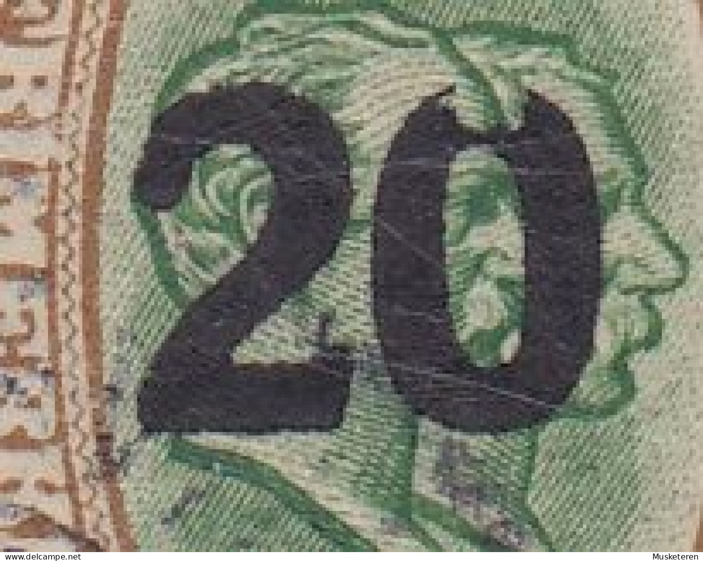 Iceland 1921 Mi. 106, 20 Aur Auf 25 Aur Overprinted Aufdruck ERROR Variety Missing Top In '0' In 20, (o) (2 Scans) - Gebruikt