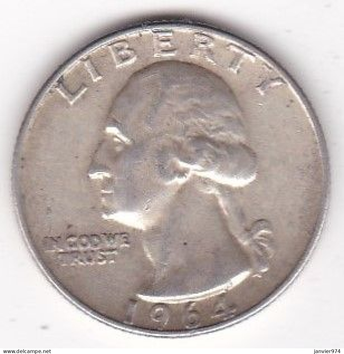 Etats-Unis , Quarter Dollar 1964, Washington , En Argent - 1932-1998: Washington