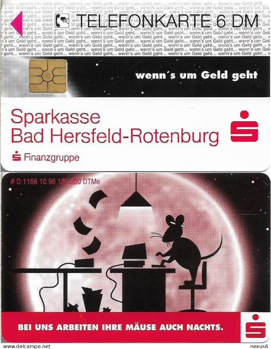 Germany - Sparkasse Mouse (Overprint Variant ''Bad Hersfeld-Rotenburg'') - O 1166 - 10.1996, 6DM, Used - O-Series: Kundenserie Vom Sammlerservice Ausgeschlossen