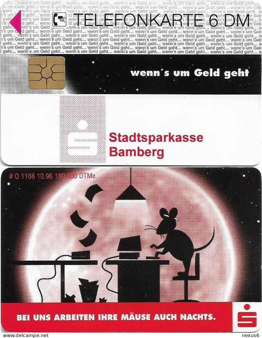 Germany - Sparkasse Mouse (Overprint Variant ''Bamberg'') - O 1166 - 10.1996, 6DM, Used - O-Series: Kundenserie Vom Sammlerservice Ausgeschlossen