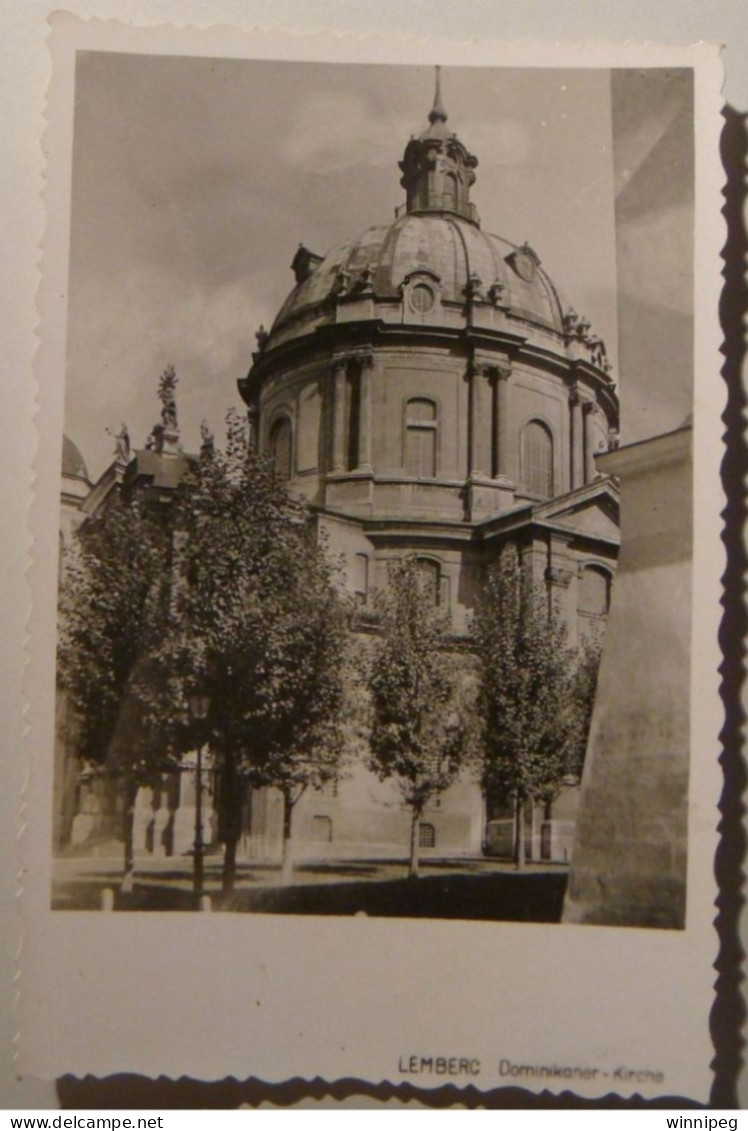 Lwow.Lemberg.2 Pc's.WWII German Occupation.Dominikaner Kirche.Photo.Poland.Ukraine. - Ukraine